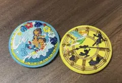 ディズニー刺繍缶バッジ　2点セット　リロ&スティッチ、ピーター・パン