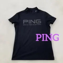【PING 】ゴルフ　モックネックシャツ　ブラックのサムネイル