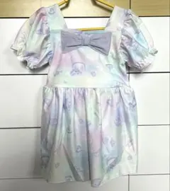 パステルカラー リボン付き ワンピース水着 110cm