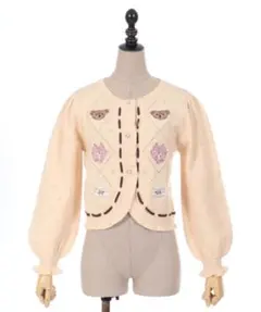 axes femme kawaii Rosy Bearニットカーデのサムネイル