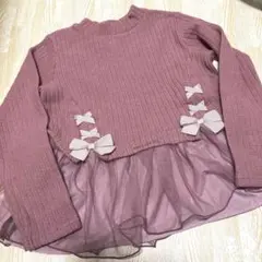 【着用1回30分未満】anyFAM リボン付きニット 120