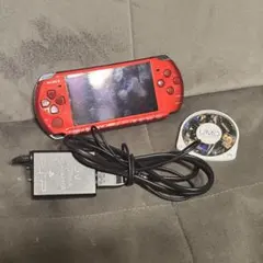 PSP3000 本体 レッド バッテリーパック ジャンク 充電器