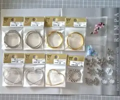 貴和製作所フープピアス金具ラウンドパーツスノーチャームスワロビーズ まとめ売り