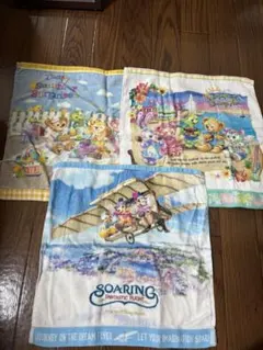 【中古】ディズニーリゾート　ハンドタオル3セット