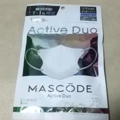 マスコード 3Dマスク アクティブ デュオ シルバーホワイト（グレー紐）Lサイズのサムネイル