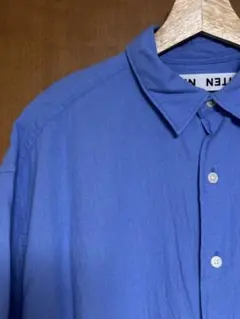 CITEN 青の半袖シャツ Lサイズ リネン30% オーバーサイズ　シテン