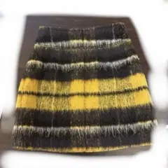 LILY BROWN wool混ボックスチェックスカート