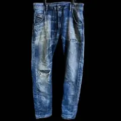 DIESEL KROOLEY ジョグデニム　ストレッチダメージ加工　w32