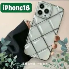 ラスト1点 キラキラ iPhone16 シルバー ラインストーン 韓国