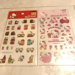 韓国限定 シール 2枚　デコ キティ サンリオ ハローキティ　Sanrio