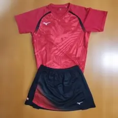 Mizuno 卓球ウェア 赤/黒