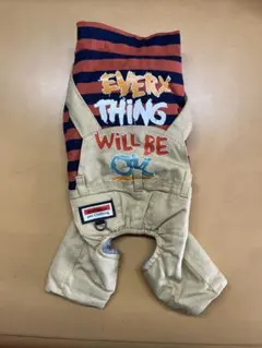 春服値引き中❗️犬用オーバーオール サロペット　ストライプ柄　小型犬用