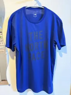 【美品】THE NORTH FACE ロゴプリント Tシャツ XL 青