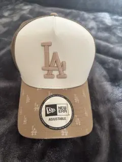 NEW ERA LA ドジャース キャップ ベージュ メッシュ