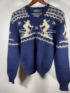 Ralph Lauren ラルフローレン　Vネック　セーター　100%WOOLのサムネイル