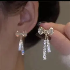 リボン　ピアス