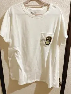 9月末まで ブルーブルーエ 刺繍 Tシャツ たぬき