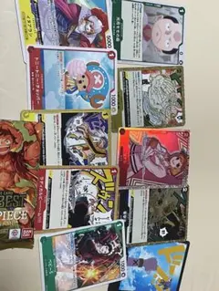 ワンピース カードゲーム トレーディングカード10枚（キラキラしたカード内3枚）