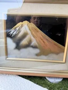 空飛ぶ画家糸川裕志のポップアートの富士山曼荼羅の一点です。アクリル画 富士山 油彩画 木製フレーム付き - メルカリ