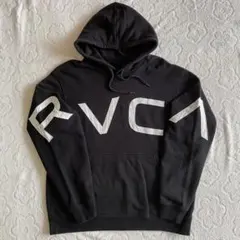 RVCA ビッグロゴ プルオーバー パーカー フリース ブラック Sサイズ
