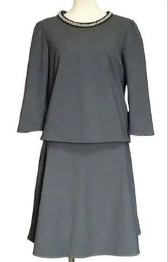 ルイルエブティック　バックリボン　セットアップ　スーツ　アンサンブル　L