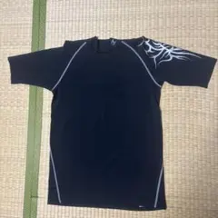 Champion モックネック 半袖 スポーツシャツ ブラック M