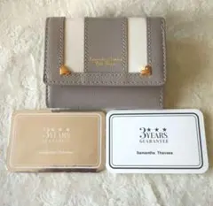 新品未使用 財布 サマンサタバサプチチョイス コーナーハートモチーフ グレージュ