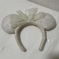 ディズニー カチューシャ ホワイトツイード ミニー マウス