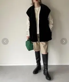 y/m by Misato フェイクファーノーカラージレ　ファーベスト