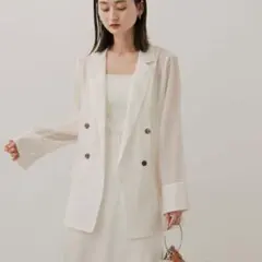 【美品】アーバンリサーチ　シアーテーラードジャケット　ベージュ