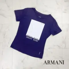 美品 アルマーニジーンズ Tシャツ ネイビー サイズXXS*PC821