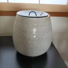 森里陶楽作 礼賓手三嶋 水指 菊花紋様 陶器製 茶道具 - メルカリ