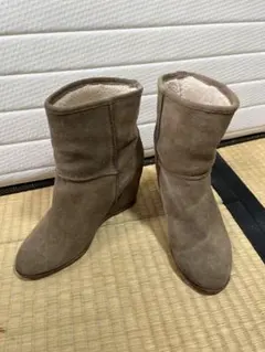 【LANVIN】ブラウン スエード ショートブーツ【23.5】