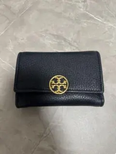 TORY BURCH 三つ折り財布 ブラック ゴールドロゴのサムネイル