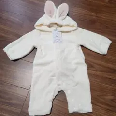 Catherine Cottage クリーム色 ウサギロンパース 70cm