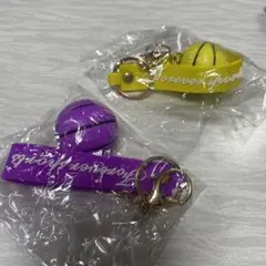 バスケットボール キーホルダー 2個セット 紫・黄色