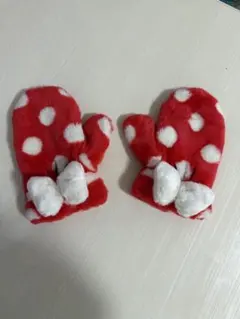 ミニーマウス ドット柄 ミトン ディズニー手袋のサムネイル