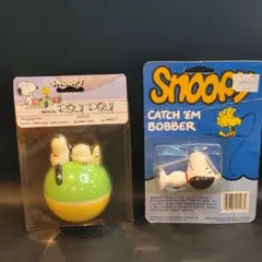 スヌーピー 釣りの浮き デッドストック おきあがりこぶし 2つセット