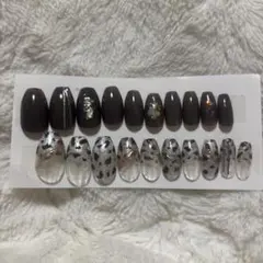 ダークブラウン ネイルチップ 20個セット