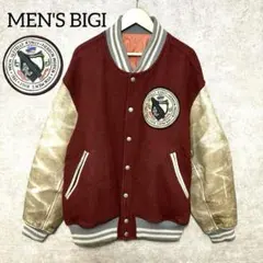 【希少】MEN'S BIGI スタジャン L 80s アーチロゴ ワッペン 刺繍のサムネイル