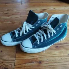 コンバース スエード ハイカットスニーカー ターコイズ青