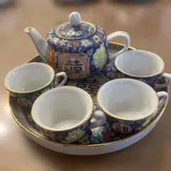 中国茶器セット ティーポットとカップ4つ