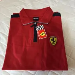 Ferrari ハーフジップ ポロシャツ レッド Mのサムネイル