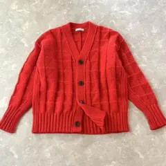 極美品 マカフィー アランニット カーディガン ジャケット 毛100% 赤 厚手 楽天市場】【MK024】アラン模様のカーディガンレシピと毛糸のセット