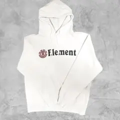 Element HORIZONTAL HO パーカー 古着 ホワイト XL
