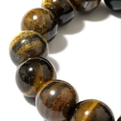一点物【7-3】❤️14mm【タイガーアイ】天然石パワーストーンブレスレット