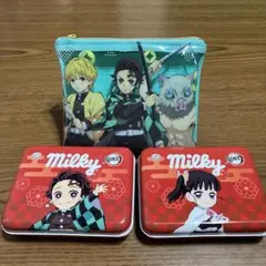 《おまけ付けました》鬼滅の刃　ミニポーチと缶ケースのセット