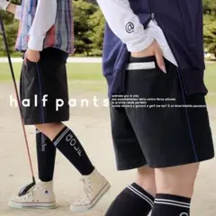 美品＊ANTIQUA GOLF ハーフロゴパンツ メンズレディースユニセックス