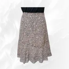 【アンタイトル】シアーフレアスカート 幾何学模様 透け感 総柄 2