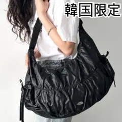 ブラック　黒＊ボニーショルダー　バッグ＊ホワイトレーベル＊韓国限定